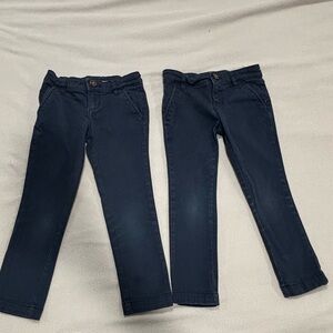 Old navy uniform pants navy blue size 6 skinny stretch 2 pairs